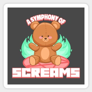 A Symphony Of Screams Death Metal Teddy Bear Sticker